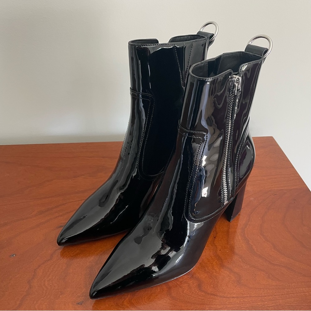 SOLD‼️Paige Callan Bootie in Black Patent Leather - Picture 9 of 10